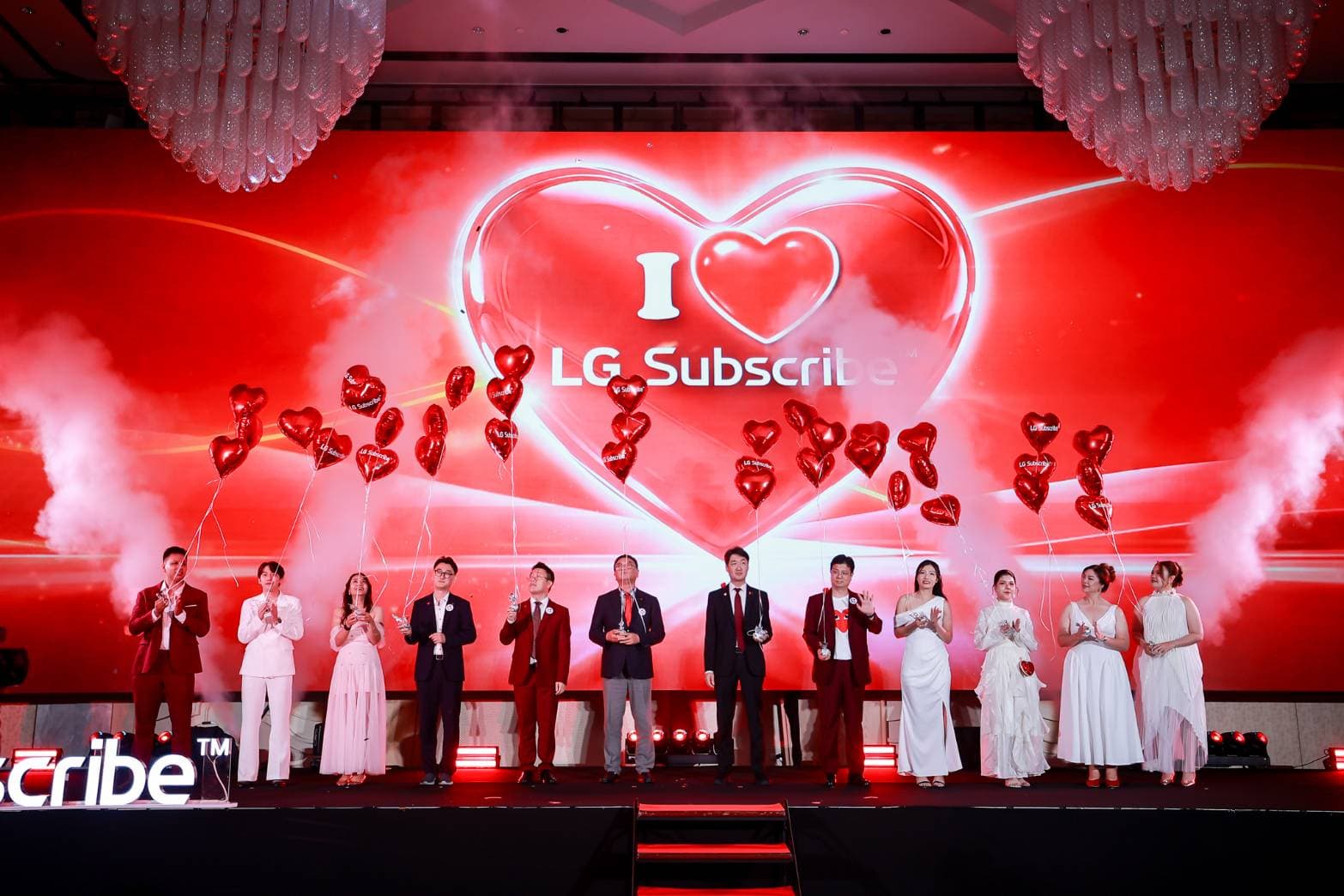 ทีมตัวแทน LG Subscribe บนเวทีงาน I Love LG Subscribe